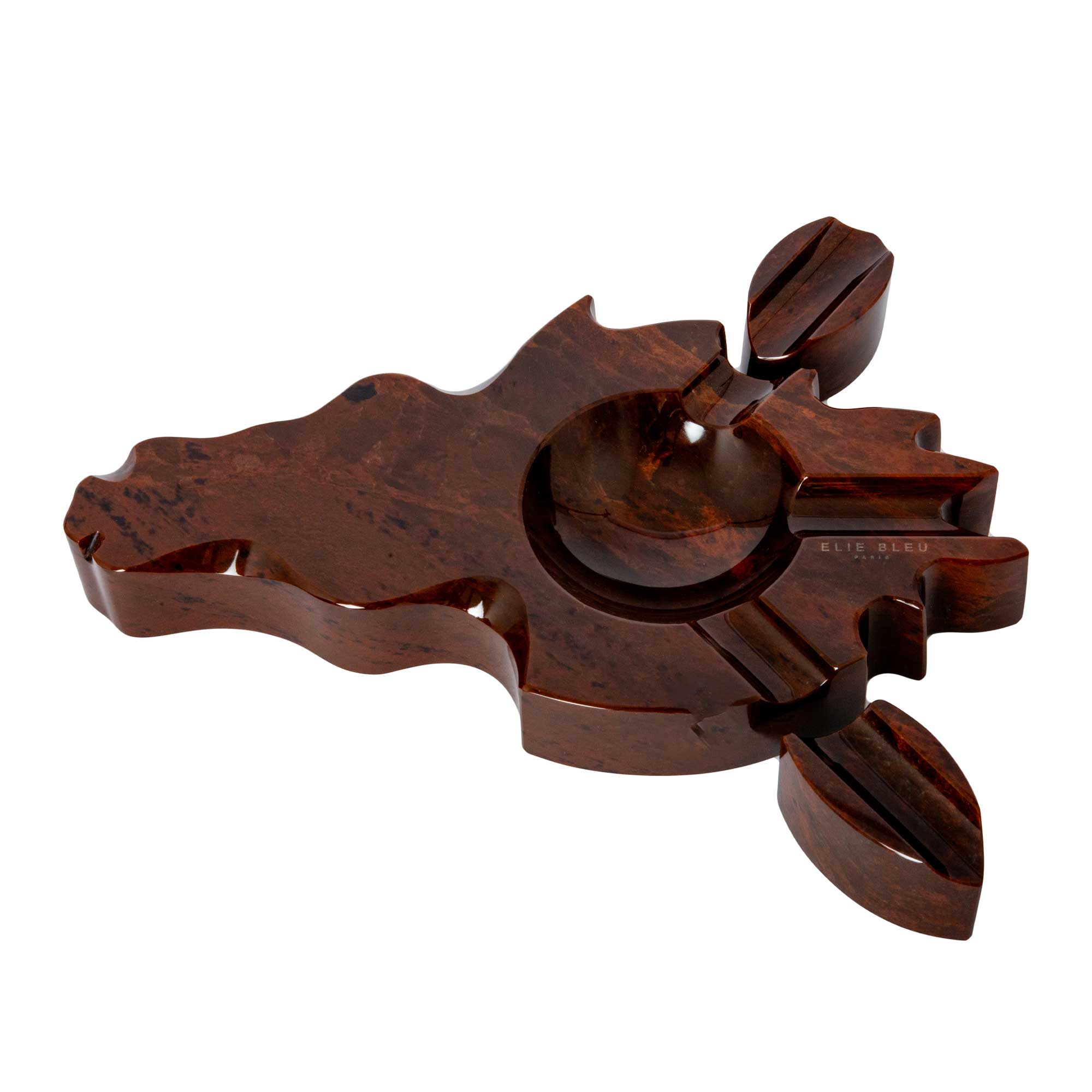 Cendrier “Cheval de Feu” en Obsidienne - Collection Vakar