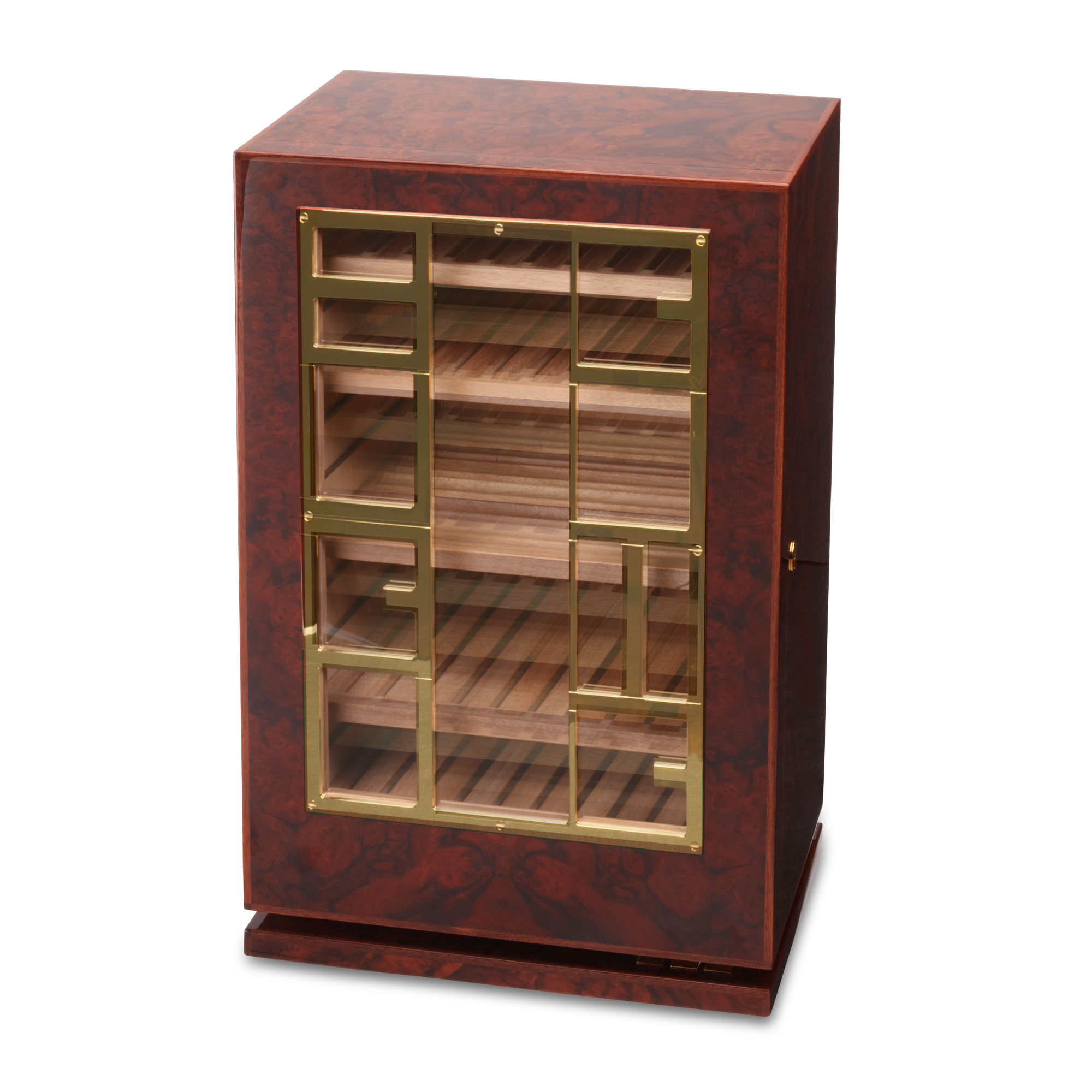 "Classic Burl Wood" - Cabinet for 150 cigars