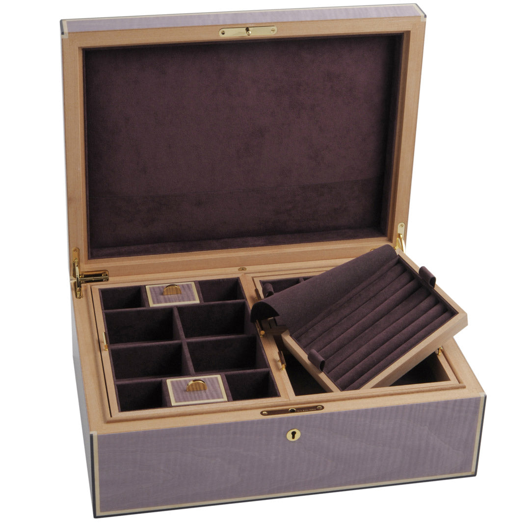 "Marqueterie de Nacre" - Coffret à Bijoux - Grande Taille - Elie Bleu