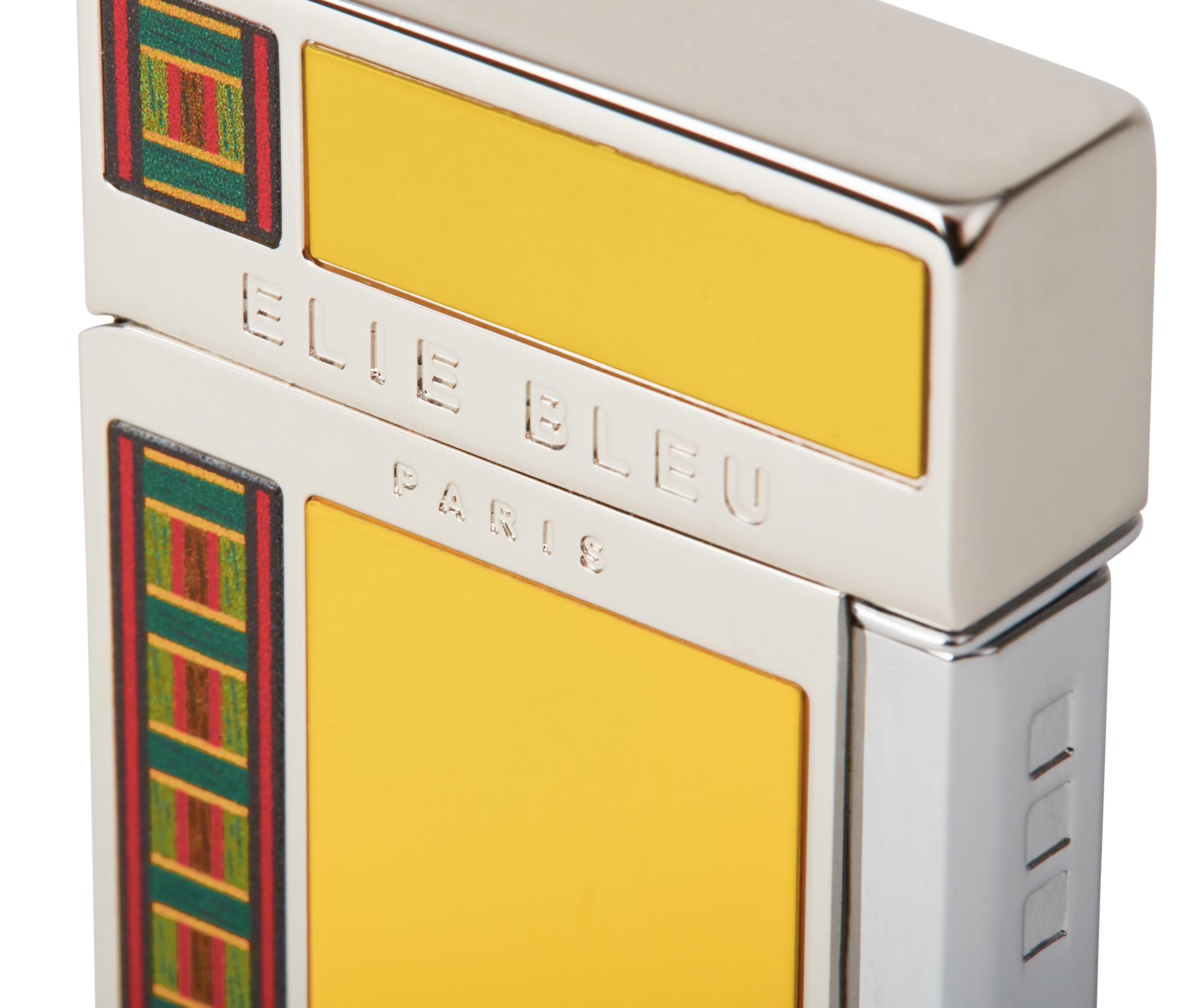 "Diamond Jetflame & marqueterie Alba" - Briquet de poche - Elie Bleu
