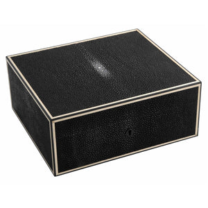 Galuchat - Noir - Coffret 2 Montres & Bijoux