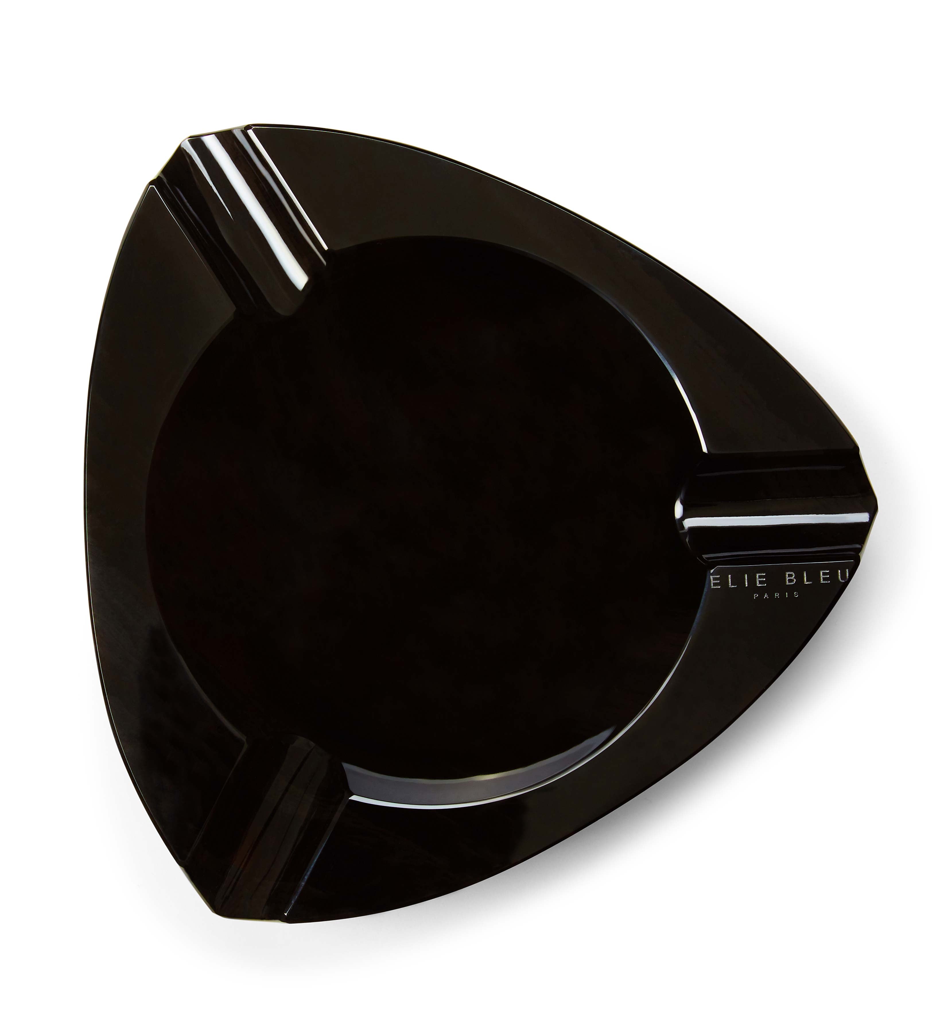 Obsidian ashtray for 3 cigars