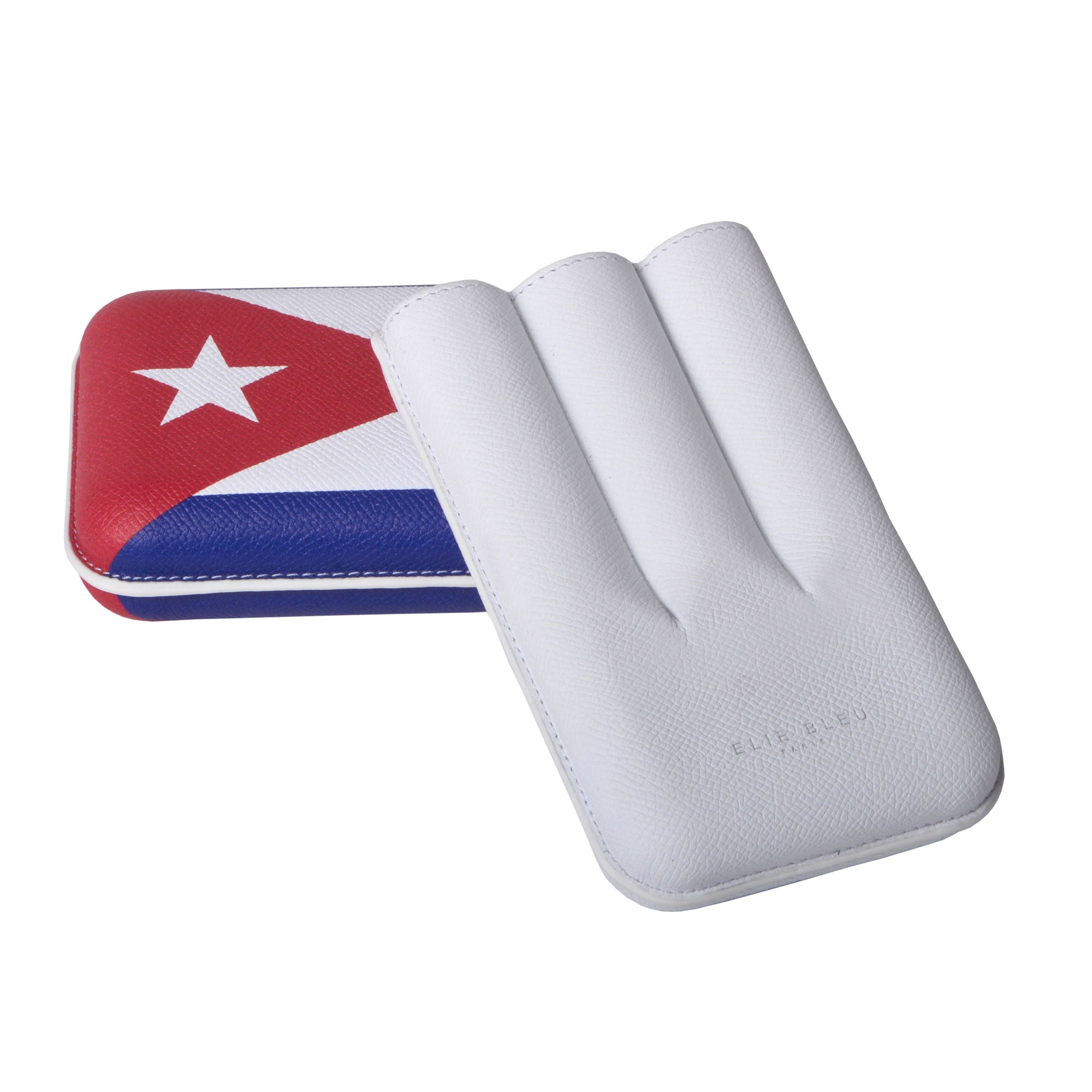 Cuban Flag Cigar Case - 3 Cigars caliber 27
