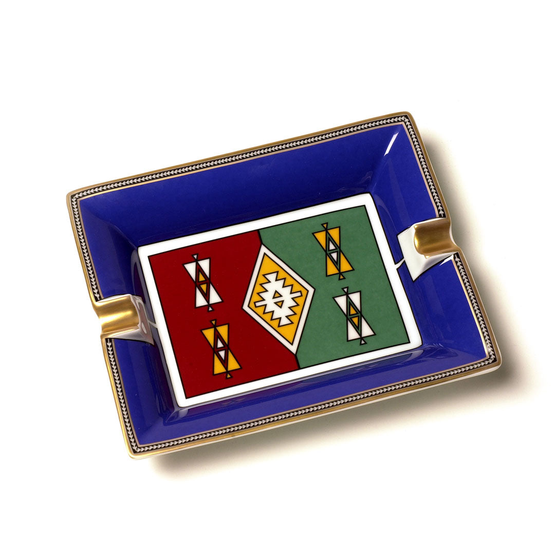 "Kilim" - Cendrier en Porcelaine - Elie Bleu