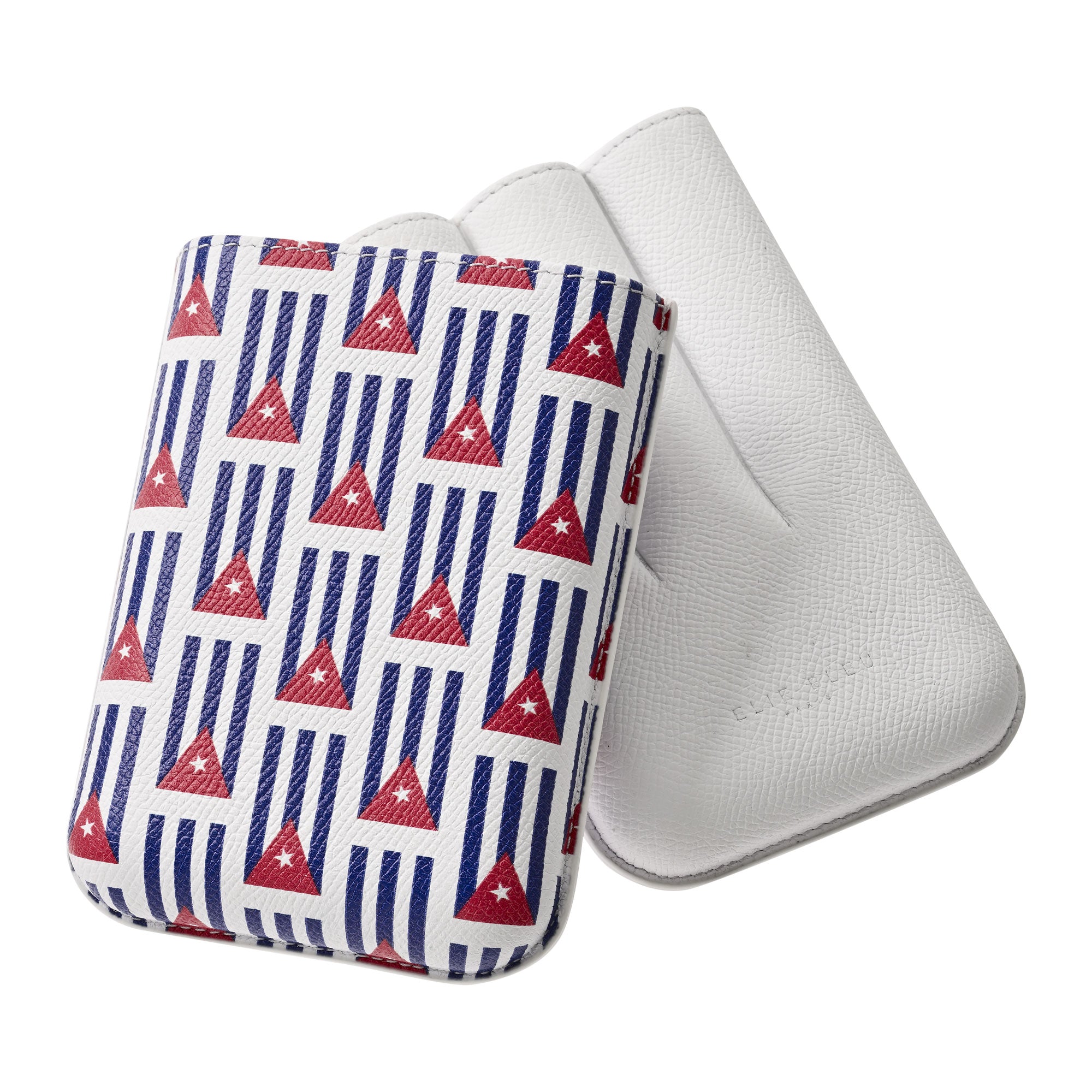 étui cuir 3 cigares motif cubain ouvert